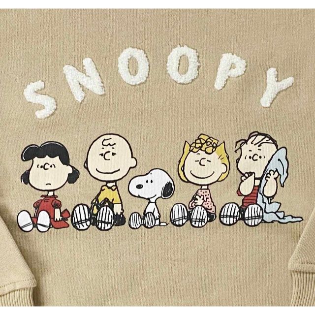 SNOOPY(スヌーピー)の新品 2枚組 110 ★ スヌーピー キッズ トレーナー 裏毛 SNOOPY キッズ/ベビー/マタニティのキッズ服女の子用(90cm~)(Tシャツ/カットソー)の商品写真