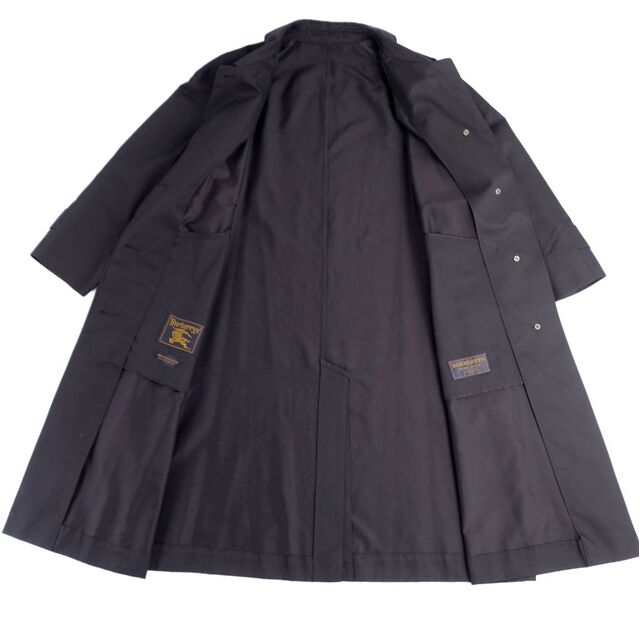 BURBERRY(バーバリー)の極美品 Vintage バーバリー Burberrys コート ステンカラーコート バルマカーンコート シルク100％ アウター レディース 9AR(M相当) ブラック レディースのジャケット/アウター(その他)の商品写真