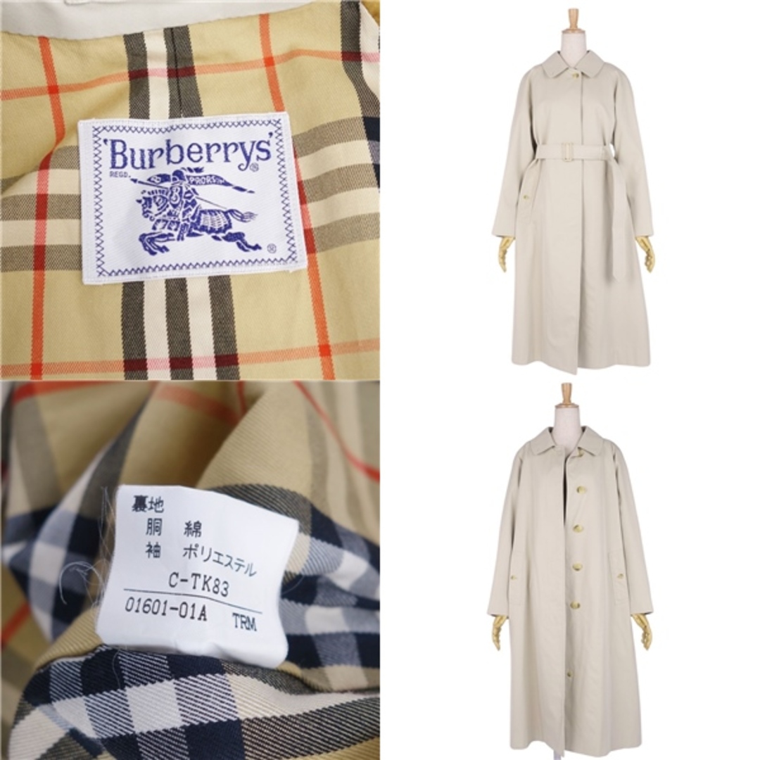 美品 Vintage バーバリー Burberrys コート ベルト付き ステン 美品 Vintage バーバリー Burberrys コート ベルト付き ステン