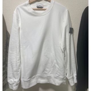 約585センチ着丈18 STONE ISLAND ホワイト スウェット トレーナー size L