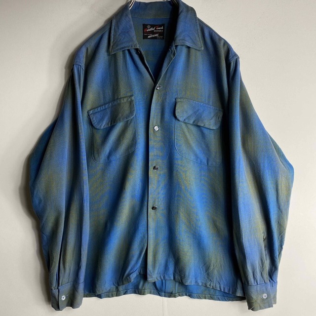 60's National shirt shops レーヨン オンブレ シャツ - シャツ