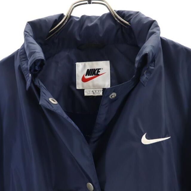 ナイキ 90s 00s 白タグ オールド ナイロンジャケット L 紺 NIKE フード レディース 【中古】 【230302】