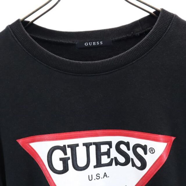 GUESS - ゲス ロゴプリント スウェット M 黒 Guess 長袖 トレーナー