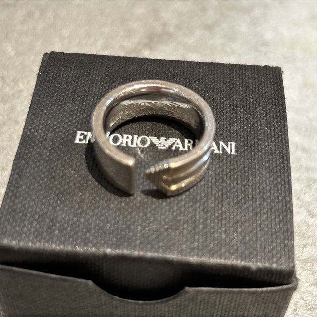 エンポリオアルマーニ シルバー925 シンプルロゴリング/指輪 レディス
