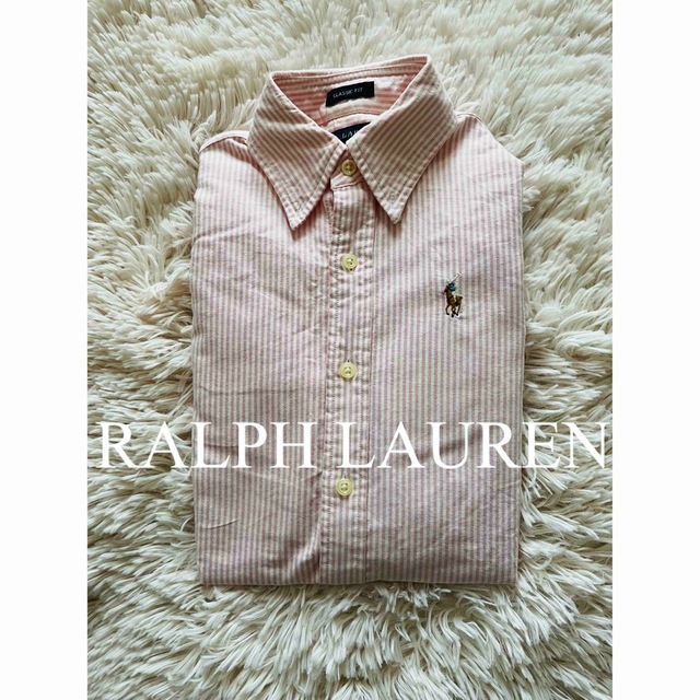 POLO RALPH LAUREN(ポロラルフローレン)のポロ　ラルフローレン　シャツ　ストライプ　オックスフォード　ピンク　人気 レディースのトップス(シャツ/ブラウス(長袖/七分))の商品写真