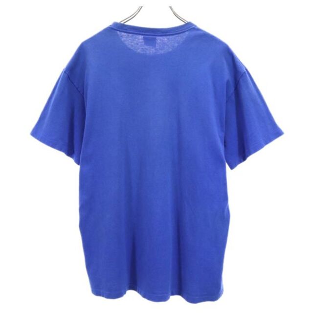 ステューシー 90s オールド 紺タグ USA製 ロゴプリント 半袖 Tシャツ L ブルー系 STUSSY メンズ 古着 220806 メール便可
