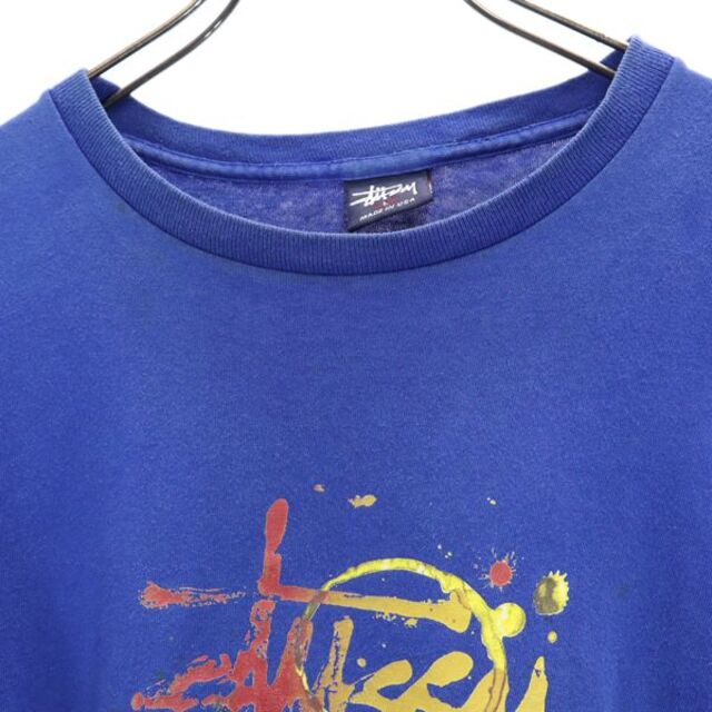 STUSSY - ステューシー 90s オールド 紺タグ USA製 ロゴプリント 半袖