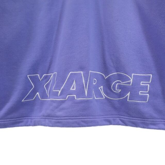 XLARGE ハーフジップ スウェット センター刺繍ワッペンロゴ 王冠 クラウン