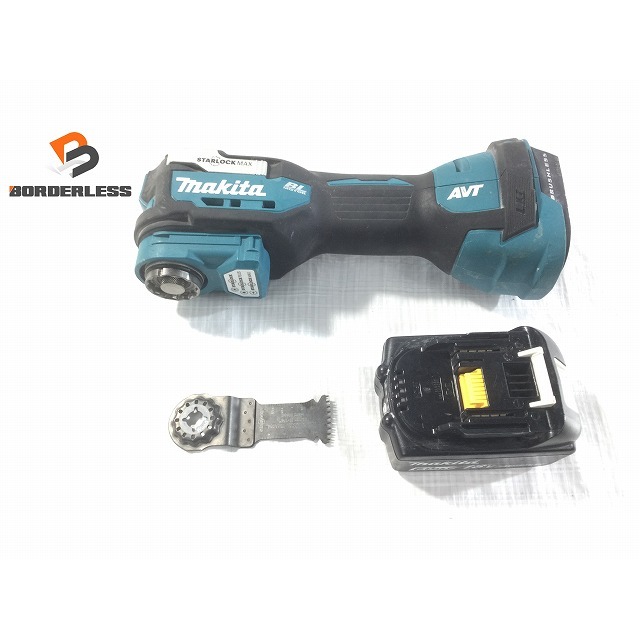 ☆品☆makita マキタ 18V 充電式マルチツール TM52D 6.0Ahバッテリー1個(BL1860B)付 カットソー 切削 67369