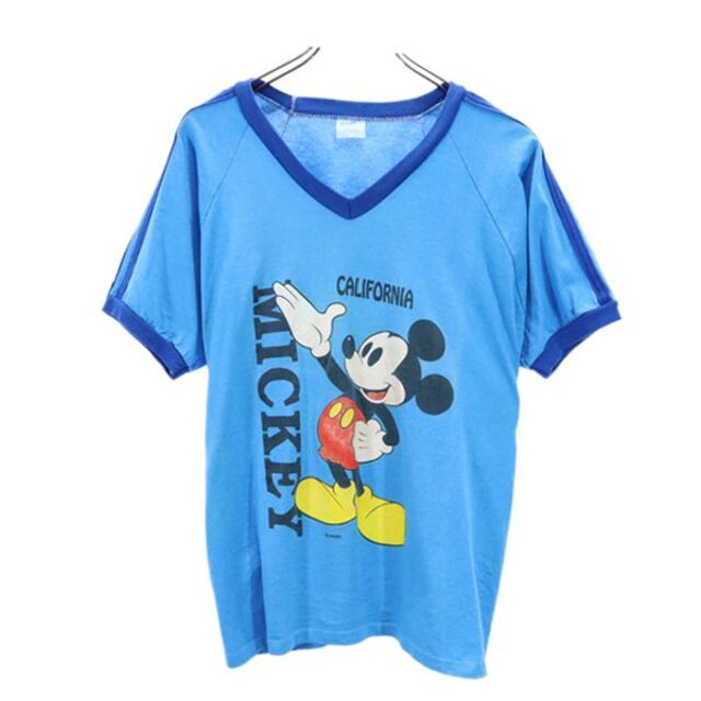 90s velva sheen ミッキー リンガーTシャツ　ディズニー