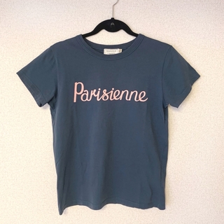 メゾンキツネ(MAISON KITSUNE')の【美品】Maison Kitsune☆メゾンキツネ／parisienneロゴT(Tシャツ(半袖/袖なし))