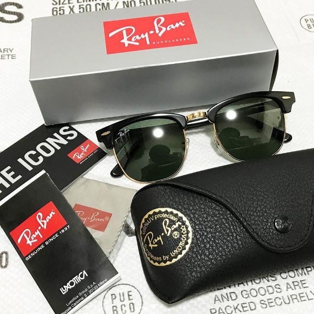 新品付属品あり RayBan クラブマスター レイバン サングラス ブラックメンズ