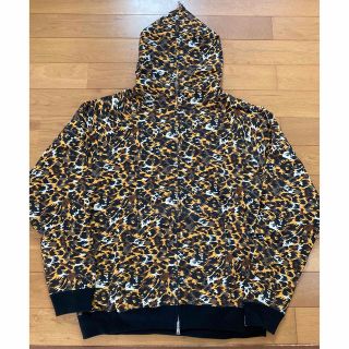 BAPE 豹柄　レオパード柄パーカー　L