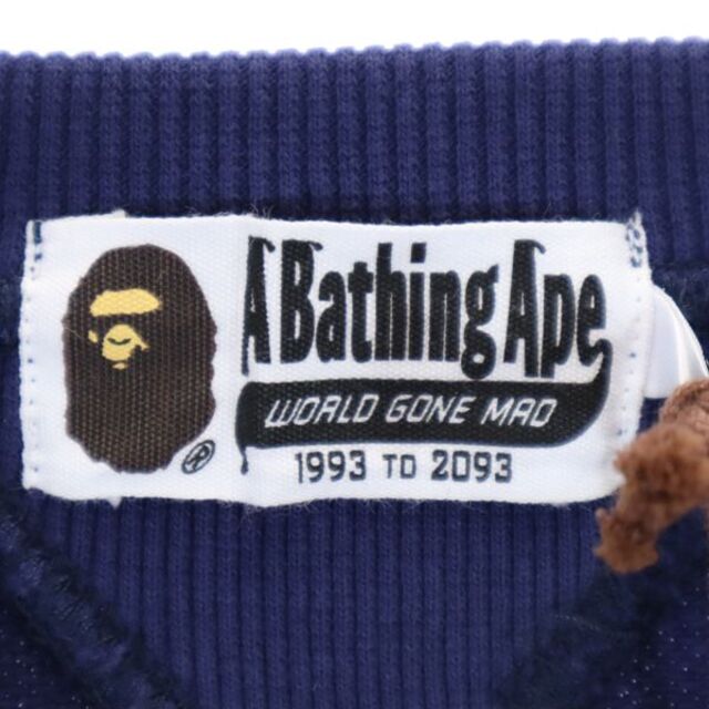 【着用回数5回程度】A BATHING APE　スウェット　トレーナー　ネイビー