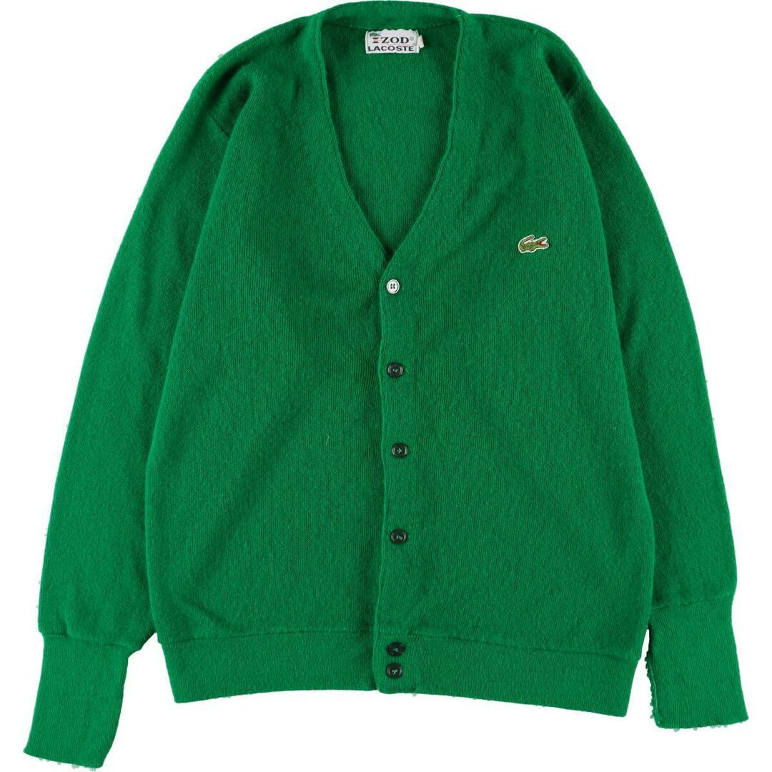 70年代 ラコステ LACOSTE IZOD アクリルニットカーディガン メンズM ヴィンテージ /eaa31822970年代ランク