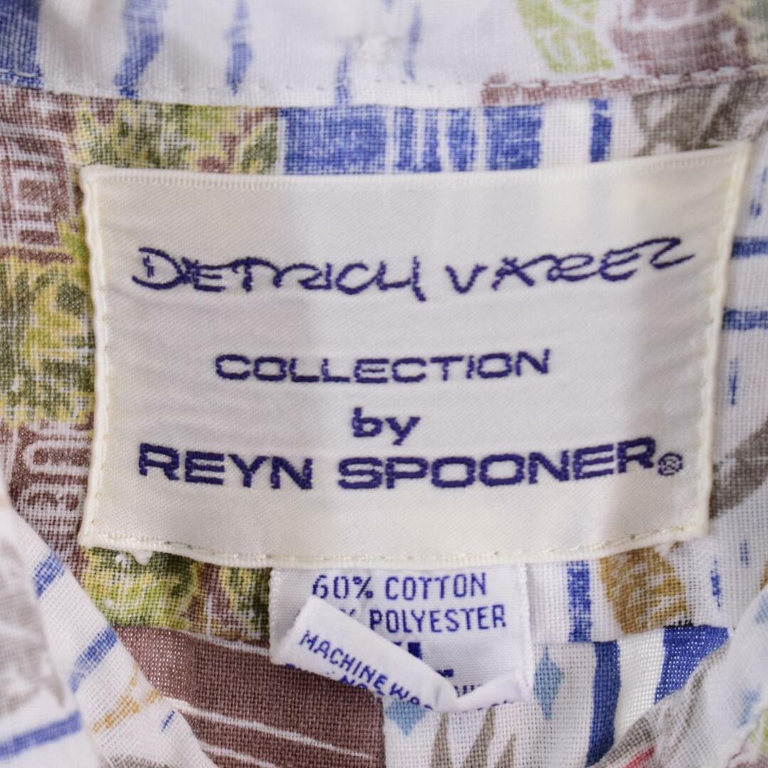 レインスプーナー REYNSPOONER DIETRICH VAREZ COLLECTION 総柄 プルオーバー ボタンダウン ハワイアンアロハシャツ ハワイ メンズL /eaa319028 2