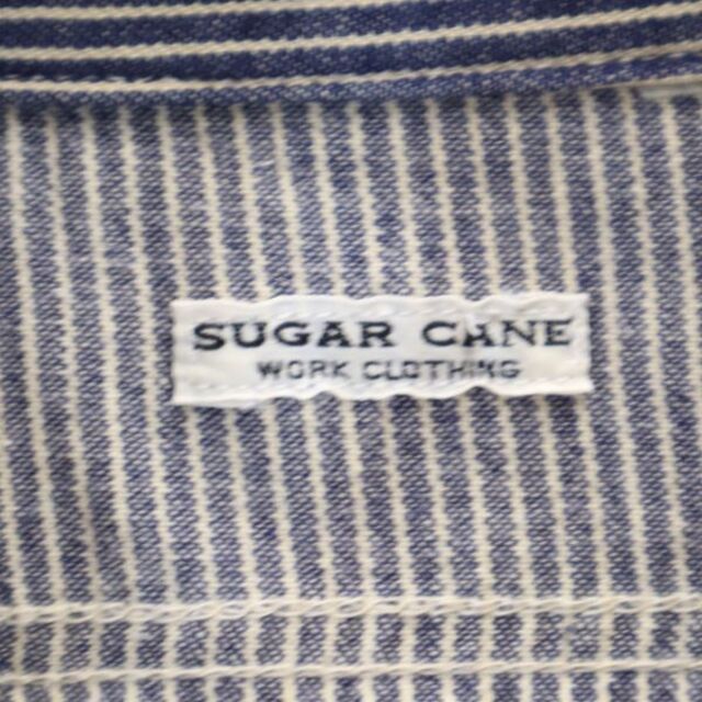 Sugar Cane(シュガーケーン)のシュガーケーン 東洋エンタープライズ ヒッコリーストライプ 長袖 ワークシャツ 紺×白 SUGAR CANE メンズ  【220824】 【中古】 メンズのトップス(シャツ)の商品写真