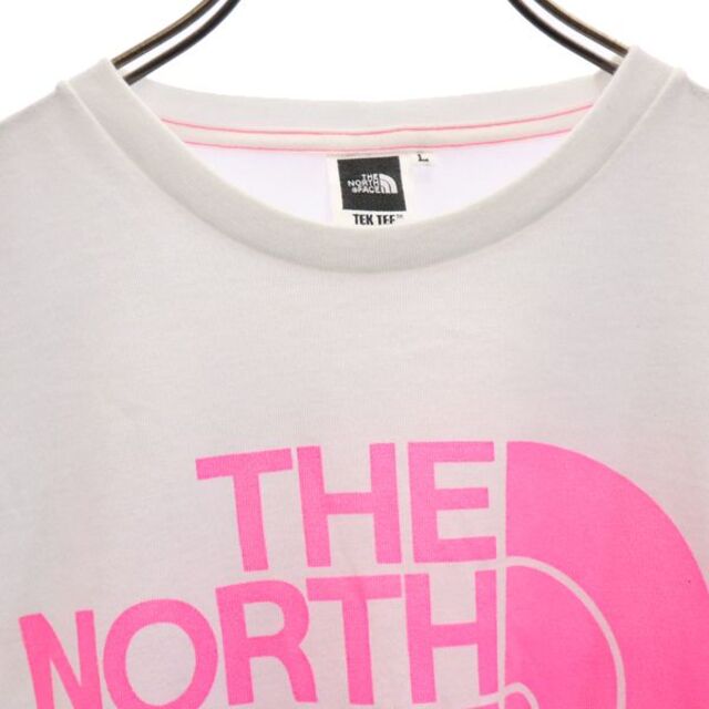 ノースフェイス NTW37960 ロゴプリント 長袖 Tシャツ L ホワイト系 THE NORTH FACE ロンT レディース  【220824】 2