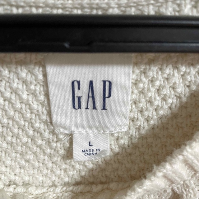 GAP(ギャップ)のGAP ギャップ セーター ニット ケーブル メンズ L 白 ホワイト アイボリ メンズのトップス(ニット/セーター)の商品写真