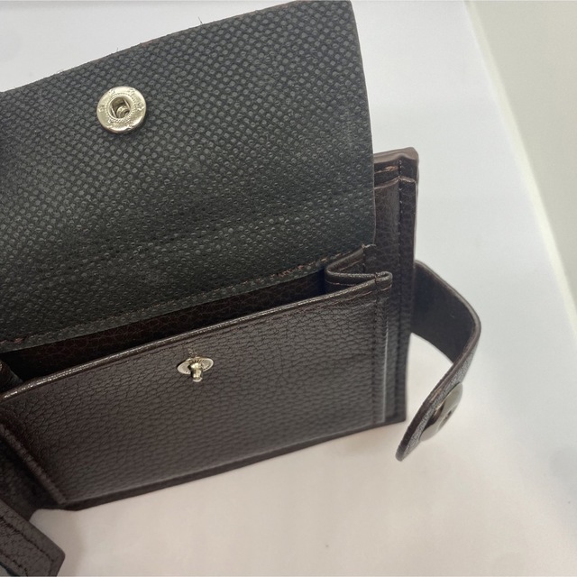 メンズ 折り畳み 財布 コンパクト ブラウン PU革 カードケース ビジネス メンズのファッション小物(折り財布)の商品写真