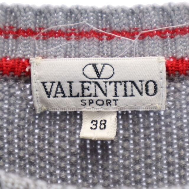 VALENTINO - ヴァレンティノ 日本製 ロゴ ニット 38 グレー系