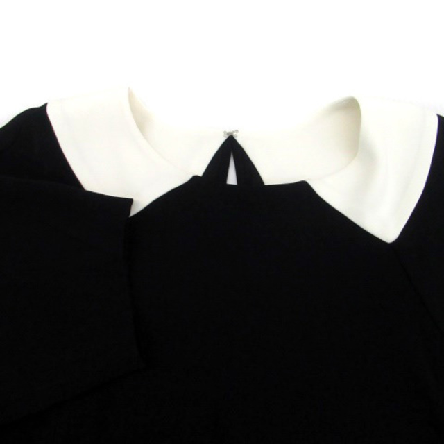 FRAY I.D(フレイアイディー)のフレイアイディー チュニック 半袖 オーバーサイズ 0 黒 オフホワイト レディースのトップス(チュニック)の商品写真