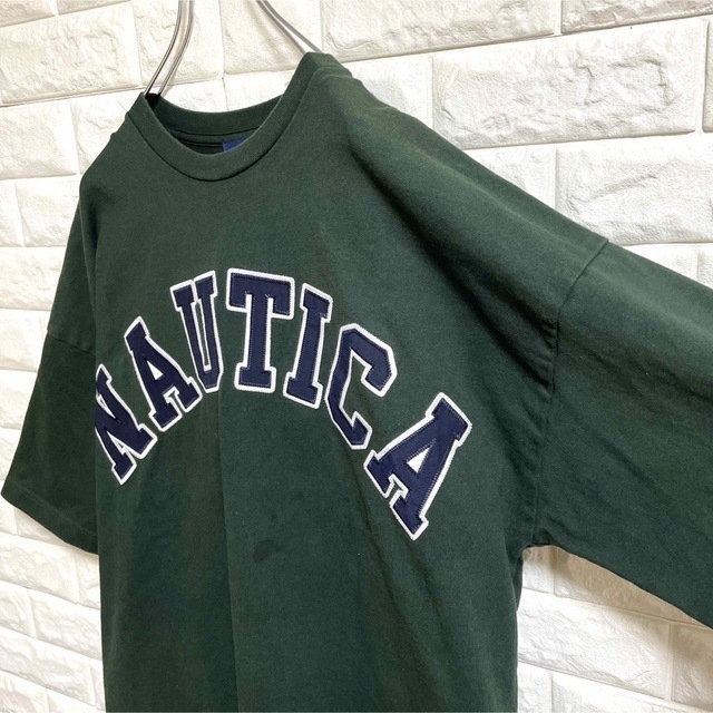 NAUTICA(ノーティカ)のノーティカ　半袖Tシャツ　ベビーウェイト　デカロゴ　メンズXLサイズ相当 メンズのトップス(Tシャツ/カットソー(半袖/袖なし))の商品写真