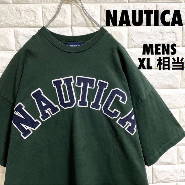 NAUTICA(ノーティカ)のノーティカ　半袖Tシャツ　ベビーウェイト　デカロゴ　メンズXLサイズ相当 メンズのトップス(Tシャツ/カットソー(半袖/袖なし))の商品写真