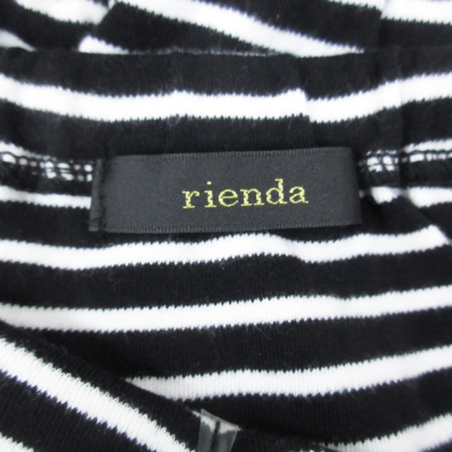 rienda(リエンダ)のリエンダ カットソー ベアトップ フレア ホルターネック F 白 黒 /FF31 レディースのトップス(カットソー(半袖/袖なし))の商品写真