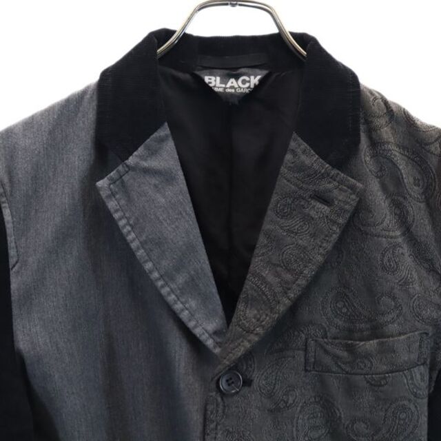 ブラックコムデギャルソン 2013年 日本製 テーラードジャケット L グレー系 BLACK COMME des GARCONS コーデュロイ ペイズリー メンズ   【220831】 3