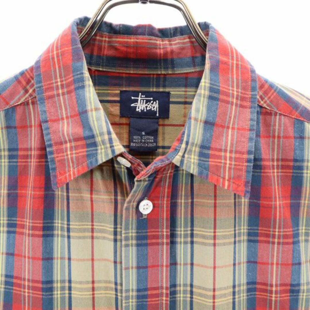 90's stussy tartan check shirt 紺タグ