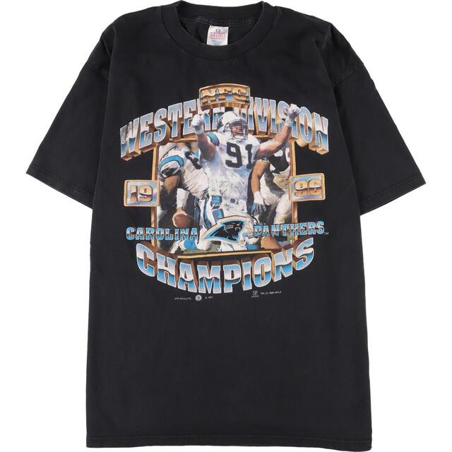 90年代 MIRO NFL CAROLINA PANTHERS カロライナパンサーズ スポーツプリントTシャツ メンズL ヴィンテージ /eaa312326
