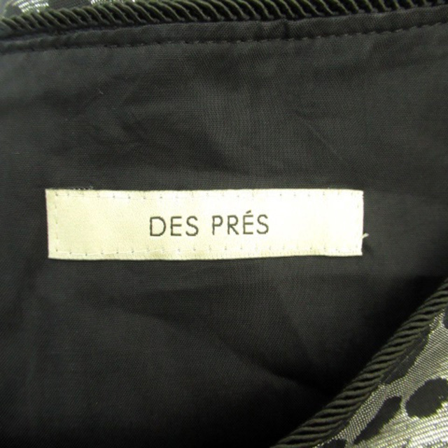 DES PRES(デプレ)のデプレ トゥモローランド ワンピース 半袖 ドット柄 シルク混 1 シルバー 黒 レディースのワンピース(ミニワンピース)の商品写真