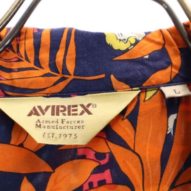 AVIREX(アヴィレックス)のアヴィレックス 総柄 アロハシャツ L AVIREX ミリタリー ハワイアン メンズ 古着 220813 メール便可 メンズのトップス(シャツ)の商品写真