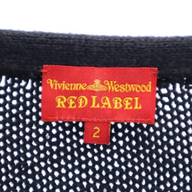 ヴィヴィアンウエストウッド レッドレーベル リネン混 コットン ニット カーディガン 2 濃紺 Vivienne Westwood RED LABEL レディース   【221115】 7