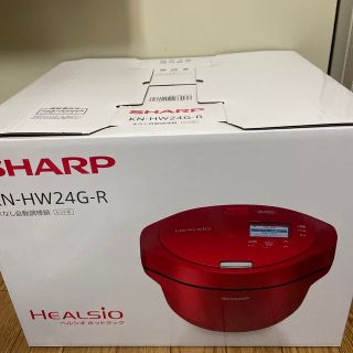 シャープ(SHARP)のSHARP ヘルシオ ホットクック 電気無水鍋 2.4L レッド系 KN-HW2(調理機器)