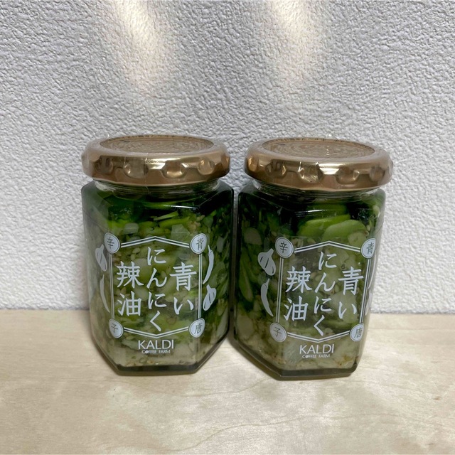 KALDI(カルディ)の【大人気】KALDI カルディ 青いにんにく辣油 2つセット 食品/飲料/酒の加工食品(缶詰/瓶詰)の商品写真