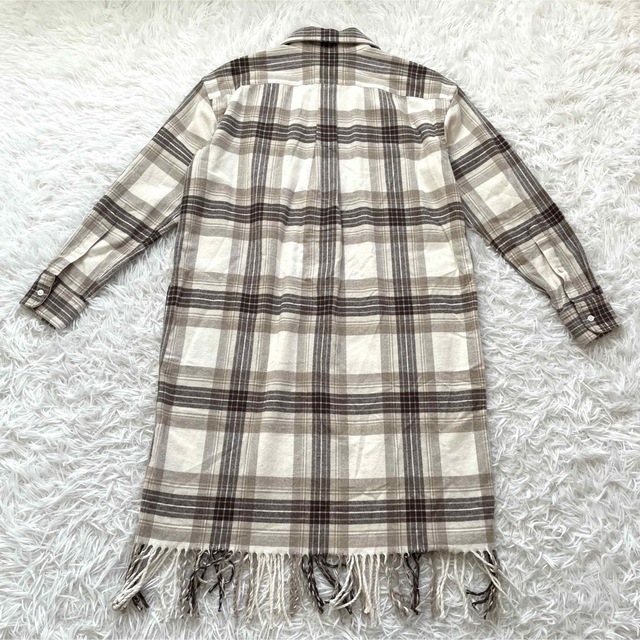 お花はん様専用 極美品♪ラルフローレン/プラッド フリンジトリム シャツドレス