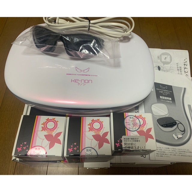 ケノン 脱毛器 ver.8.0 カートリッジ4個 眉毛脱毛器つき-