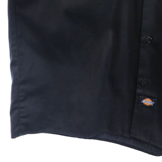 Dickies(ディッキーズ)のディッキーズ バックプリント 半袖 ワークシャツ L ブラック系 Dickies ロゴ メンズ 古着 220813 メンズのトップス(シャツ)の商品写真