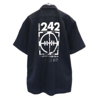 ディッキーズ(Dickies)のディッキーズ バックプリント 半袖 ワークシャツ L ブラック系 Dickies ロゴ メンズ 古着 220813(シャツ)