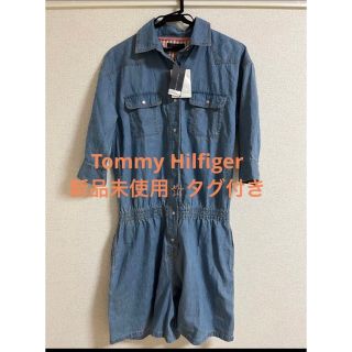 トミーヒルフィガー(TOMMY HILFIGER)のトミー　サロペット　デニム　ワンピース風(サロペット/オーバーオール)