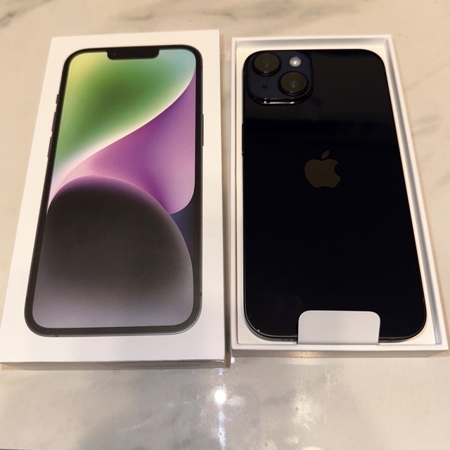 良好品】 128GB iPhone14 - Apple midnight 未使用品 SIMフリー