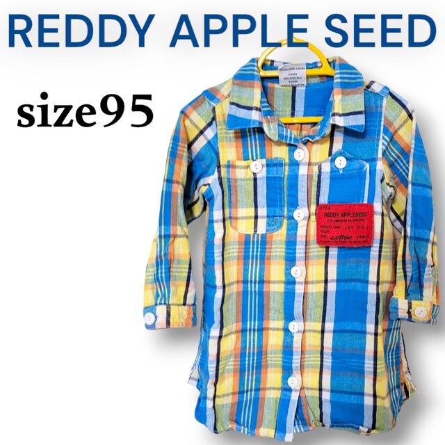 reddy apple seed 95cm　長袖ワンピース　チュニック　青 | フリマアプリ ラクマ