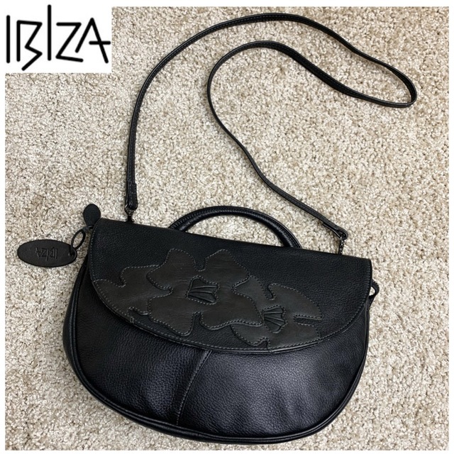 美品◎IBIZA(イビサ)2WAYレザーバッグ/ハンドバッグ&ショルダー/日本製