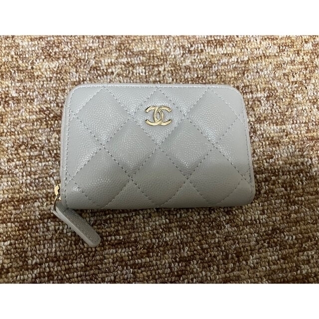 CHANEL - シャネル コインケース グレー ミニ財布 キャビア CHANEL - シャネル コインケース グレー ミニ財布 キャビア