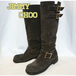 ジミーチュウ(JIMMY CHOO)の即納】JIMMY CHOO ジミーチュウ ロングブーツ エンジニアブーツ グレー(ブーツ)