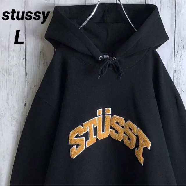 MONKEYMAN【極美品】ステューシー STUSSY アーチロゴ 刺繍 パーカー #151