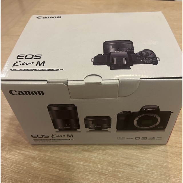 Canon(キヤノン)の数回使用　EOS kiss M ダブルズームキット スマホ/家電/カメラのカメラ(ミラーレス一眼)の商品写真