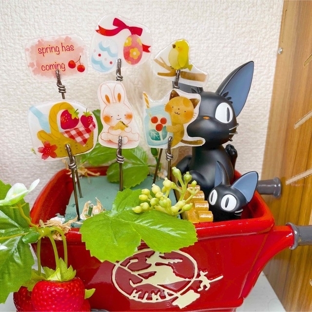 ガーデンピック ハンドメイド 春ピック 多肉植物 円